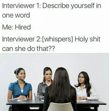 job interview meme