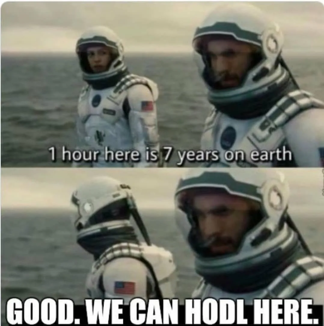 HODLing meme