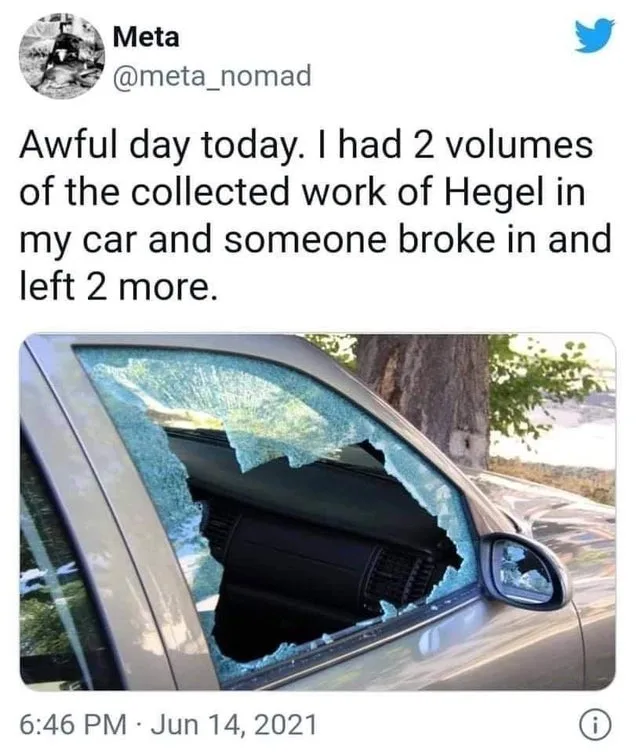 G.W.F. Hegel meme