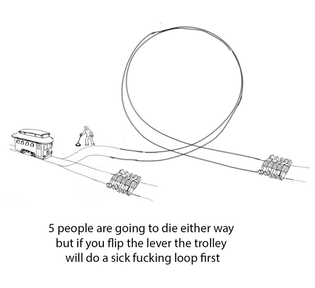 trolley problem meme