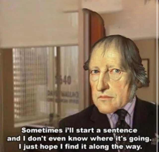 G.W.F. Hegel meme
