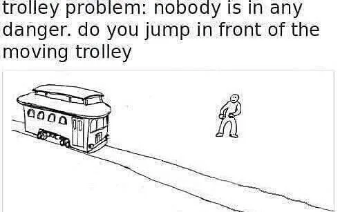 trolley problem meme