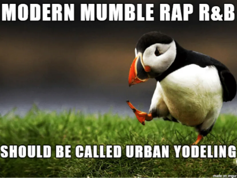 mumble rap meme