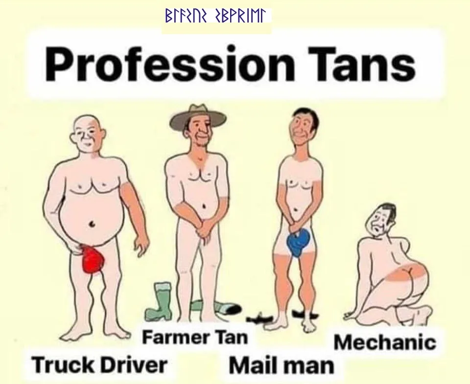 sun tan meme