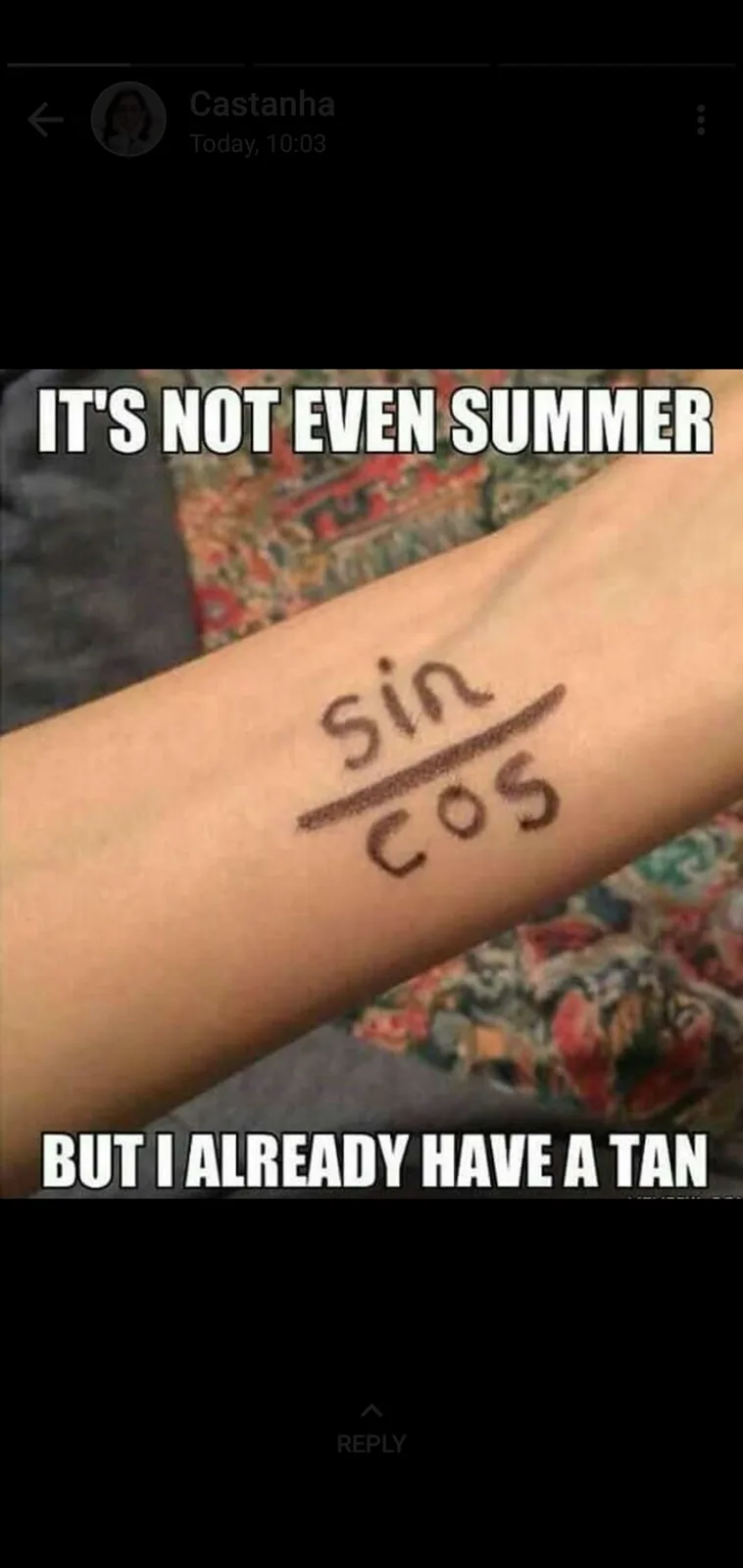 sun tan meme