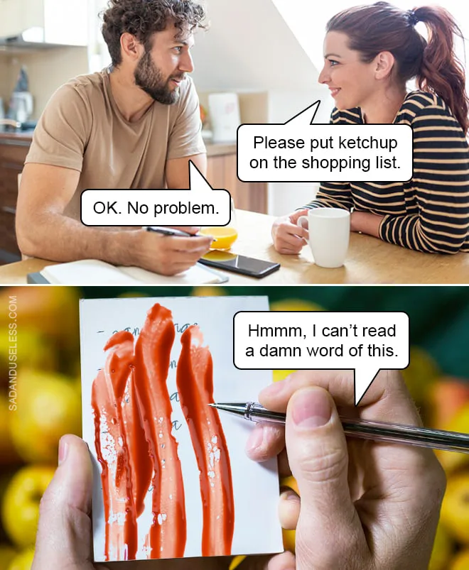 grocery list meme