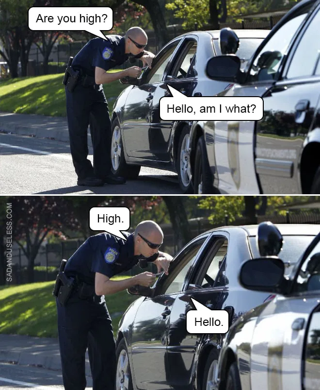 getting pulled over meme