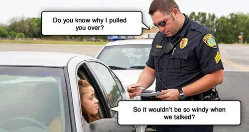 getting pulled over meme
