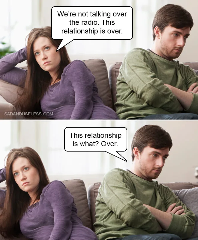 breaking up meme