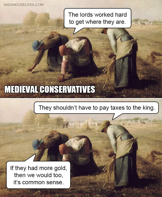 trickle down economics meme