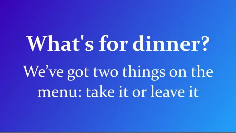 dinner meme