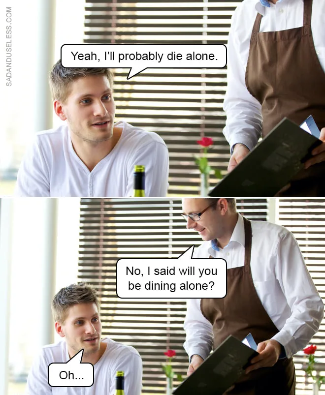 waiter meme