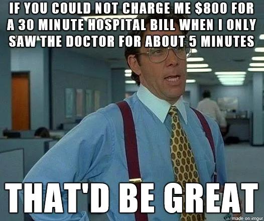 hospital bill meme