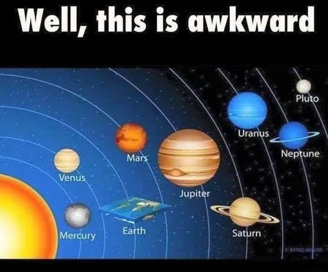 flat earth meme
