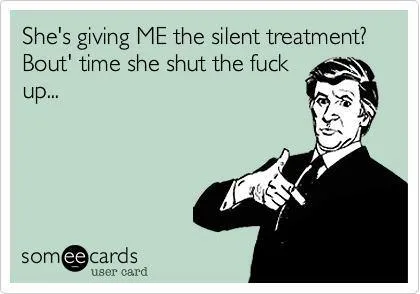 silent treatment meme