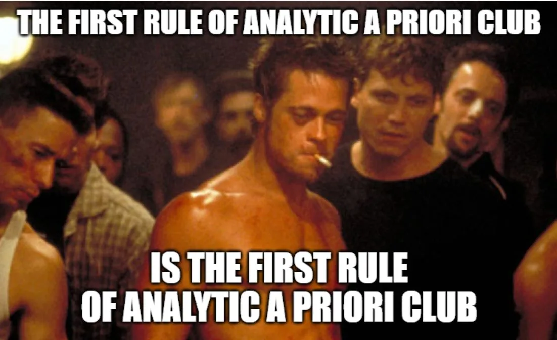 a priori meme