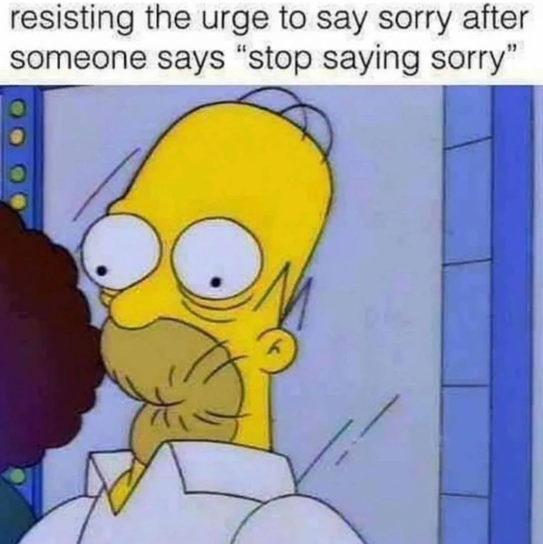 apologizing meme