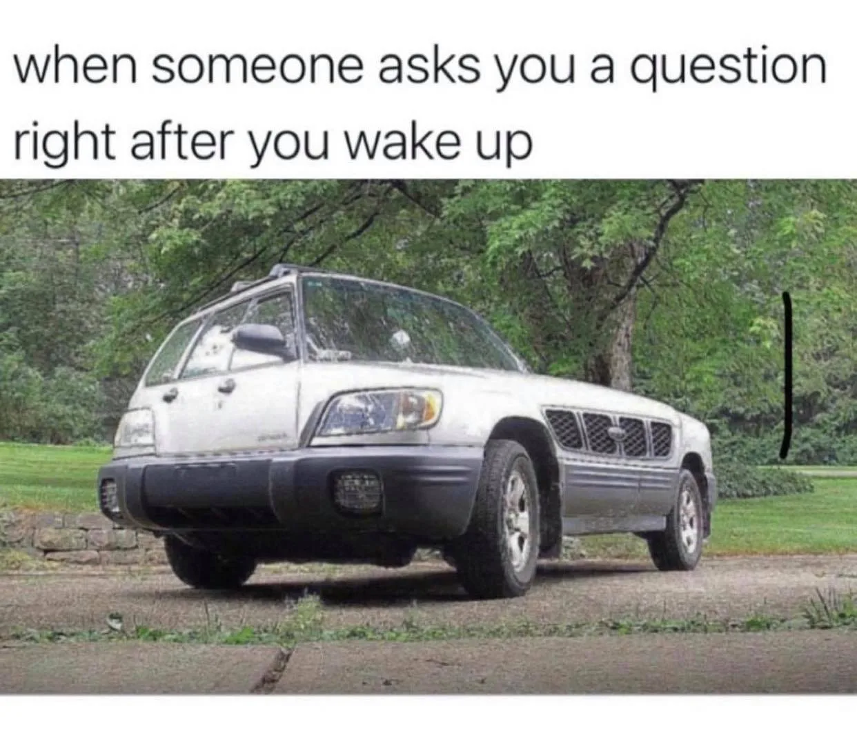 waking up meme