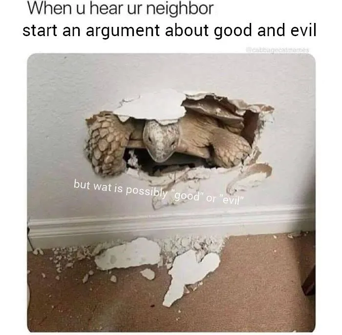 good and evil meme