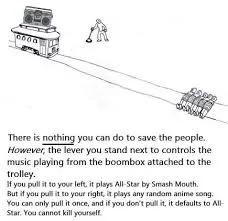 trolley problem meme