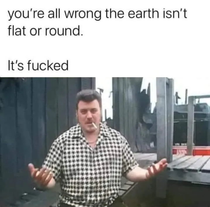 flat earth meme