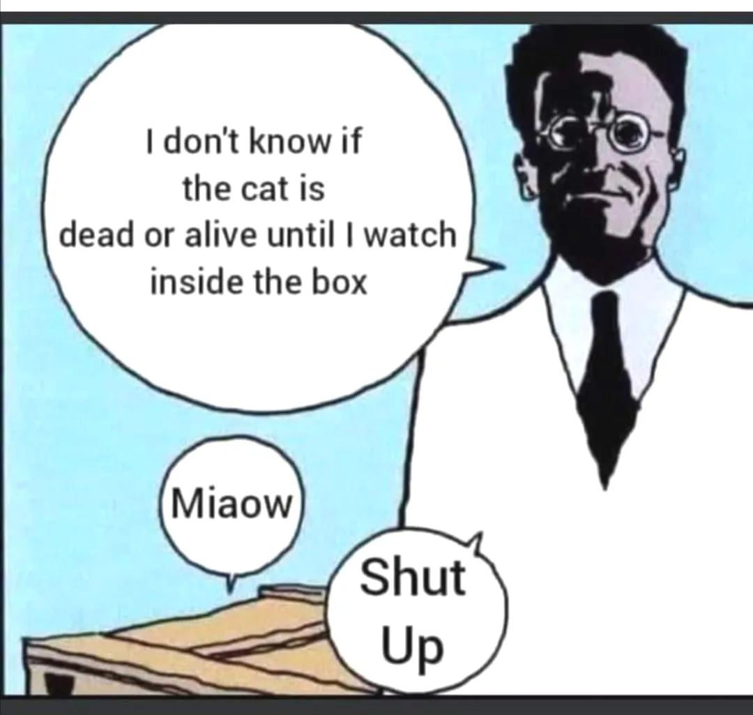 Schroedinger's cat meme