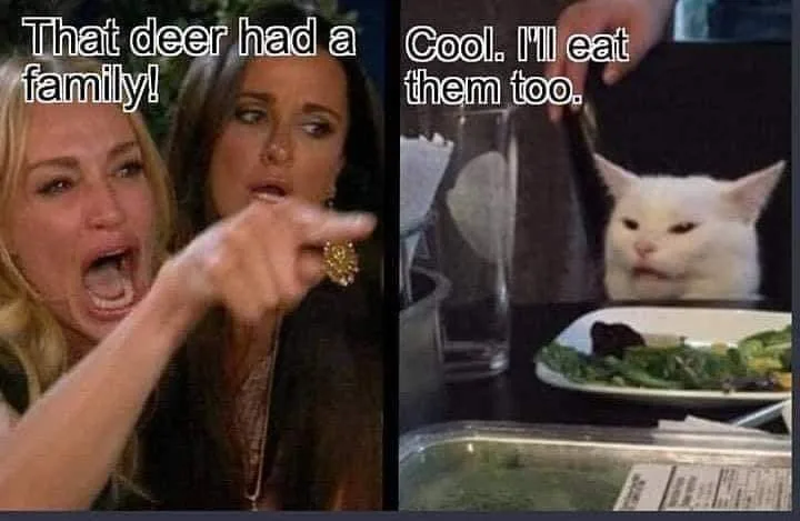 meat eating meme