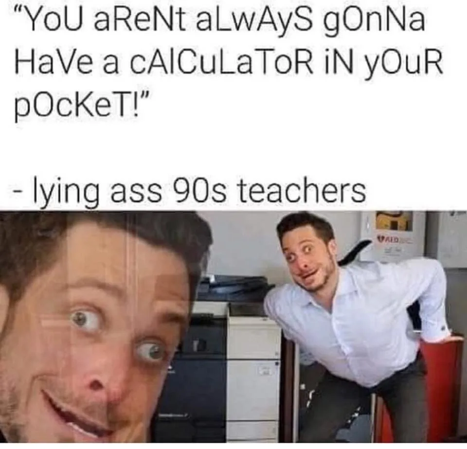 calculator meme