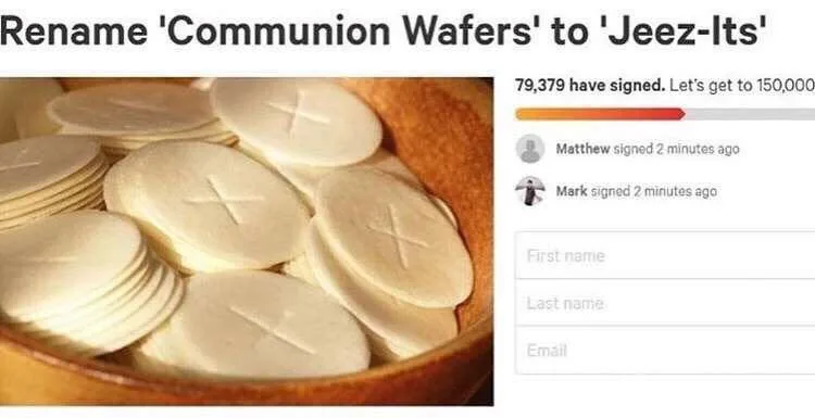 communion wafer meme