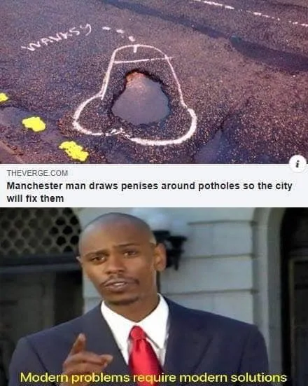 pothole meme