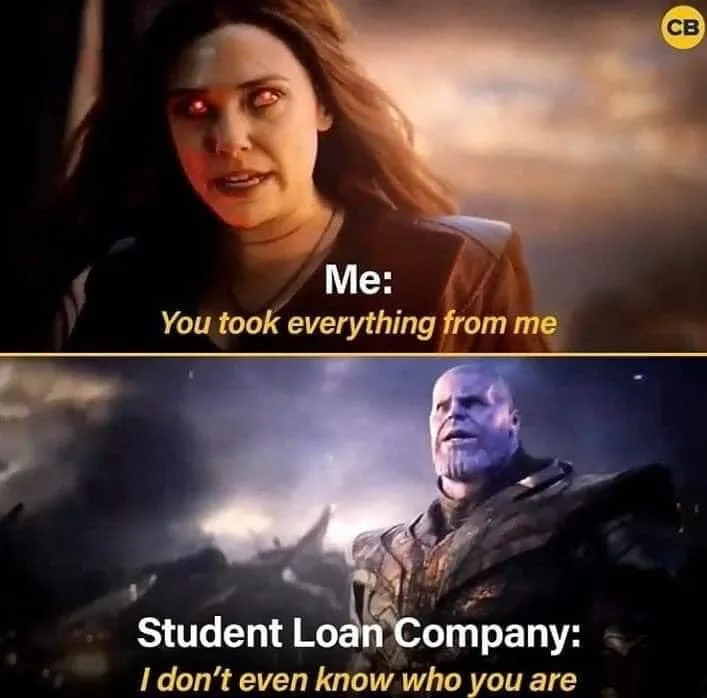 student debt meme