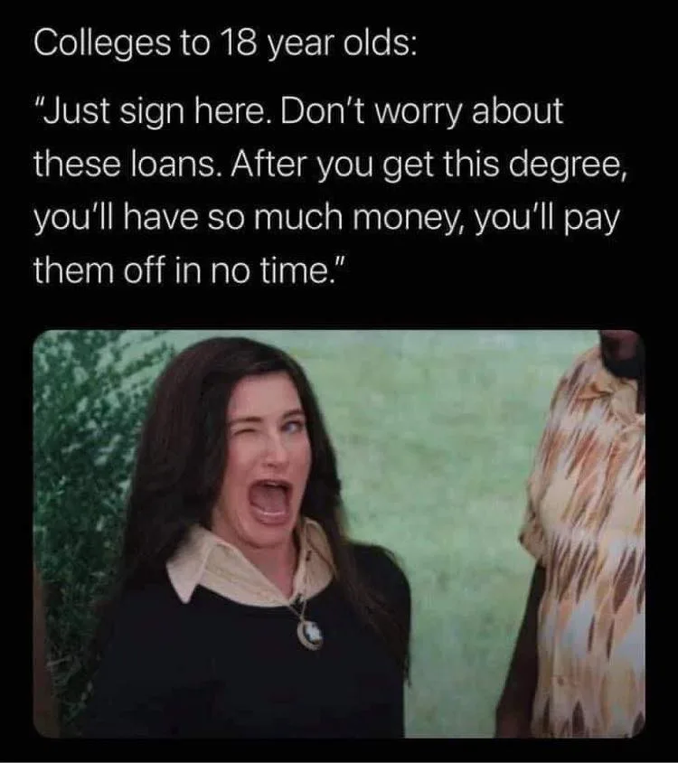 student debt meme