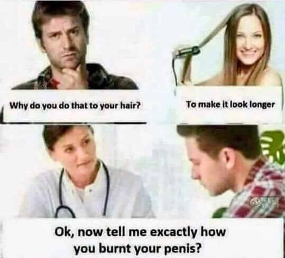 curling iron meme