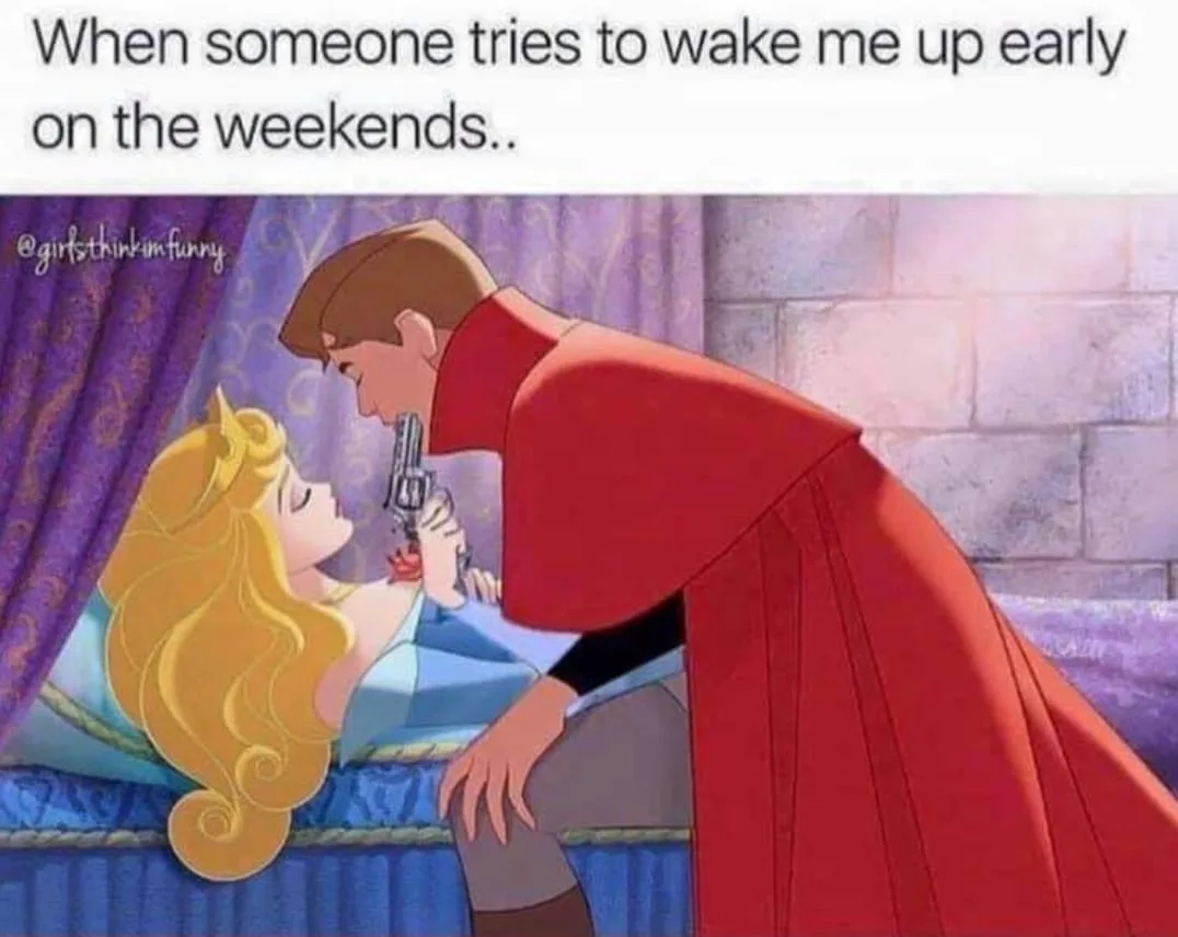 waking up early meme
