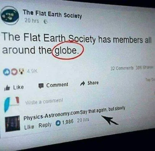 flat earth meme
