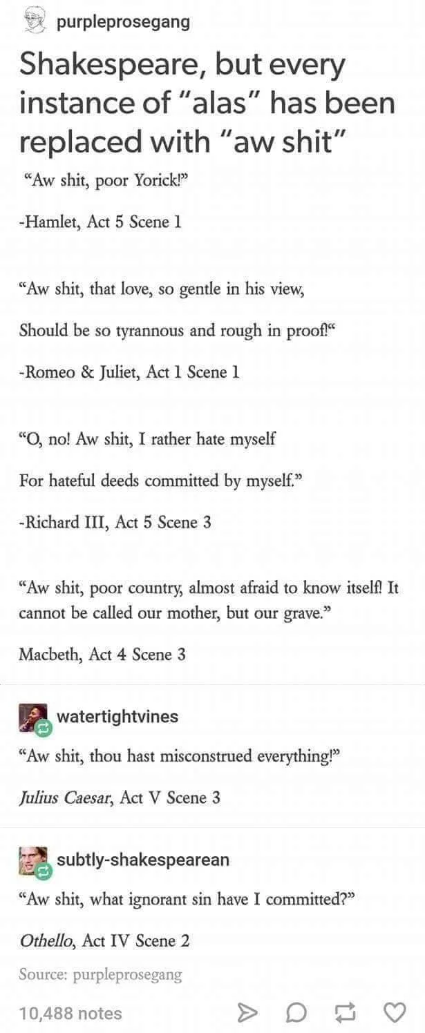 William Shakespeare meme