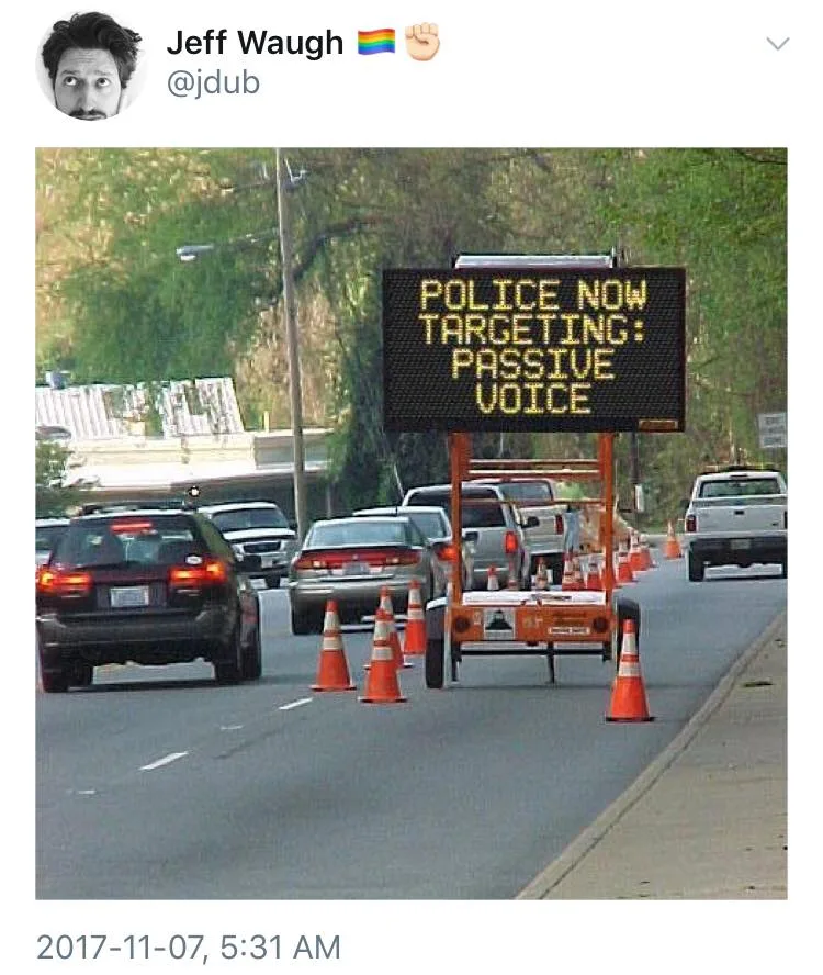 passive voice meme