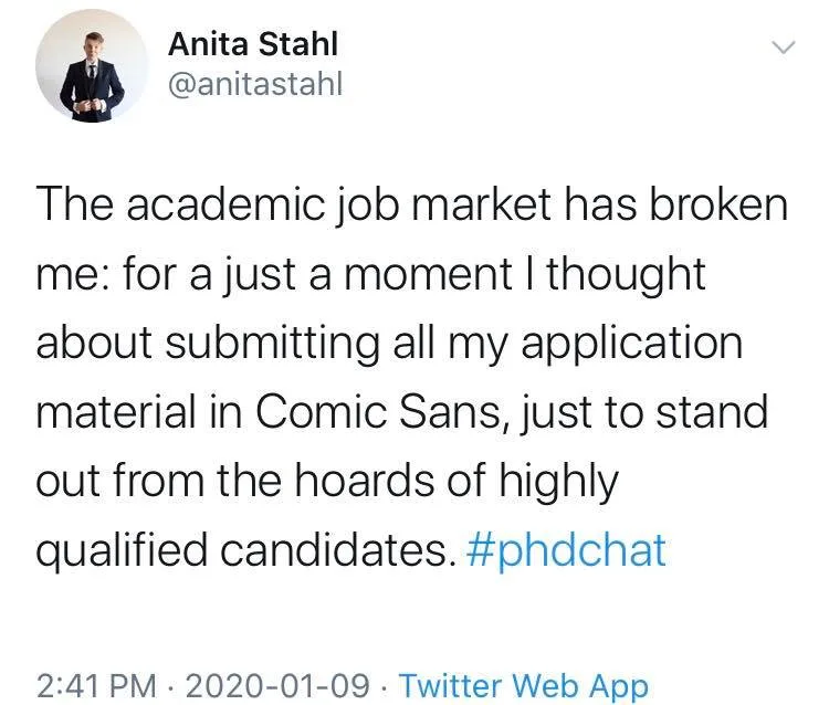 academic job market meme