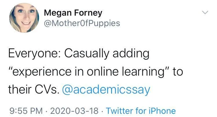 online learning meme
