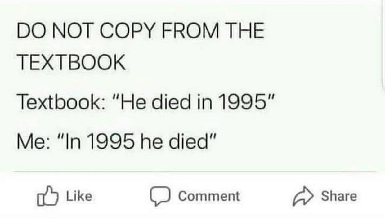 plagiarism meme