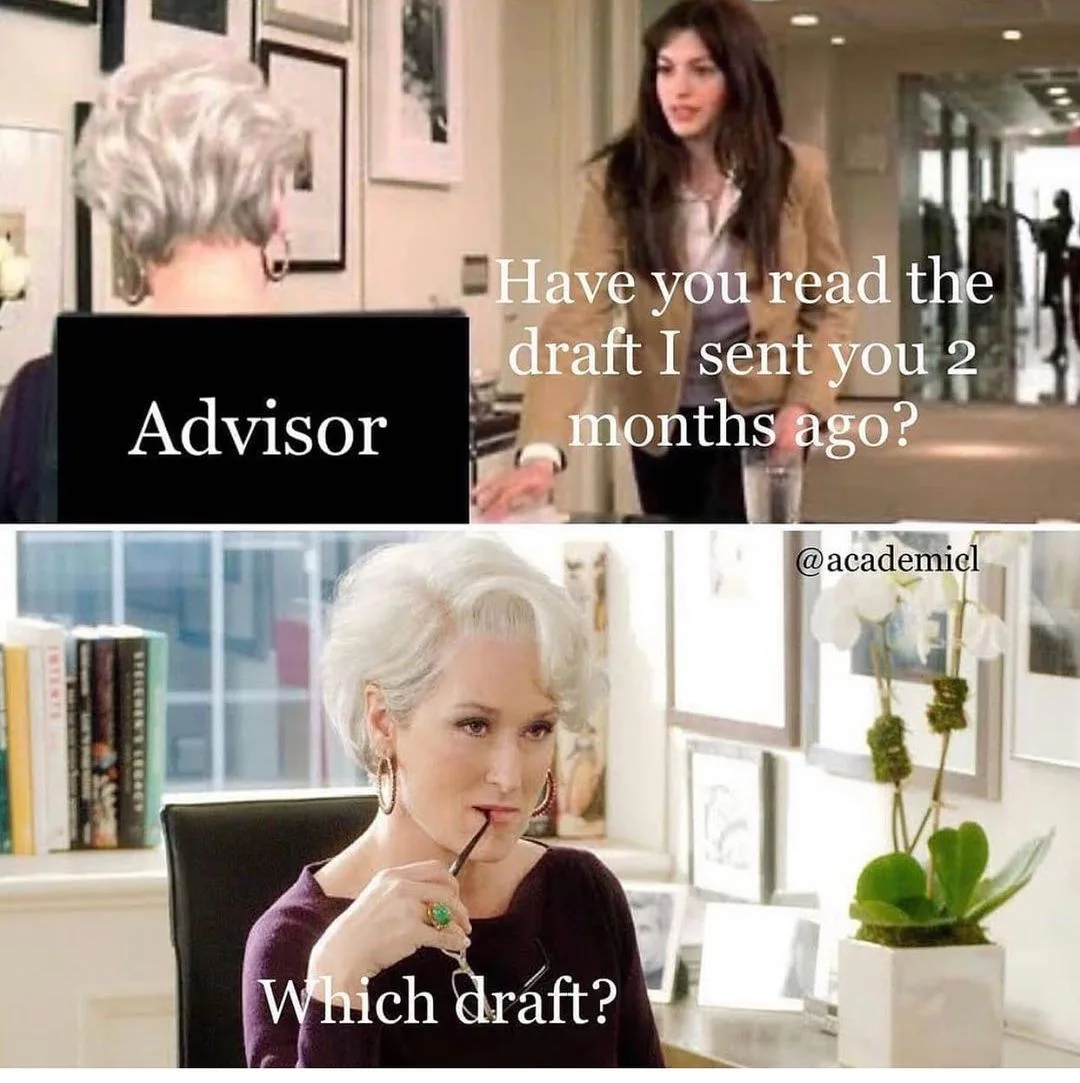 doctoral advisor meme