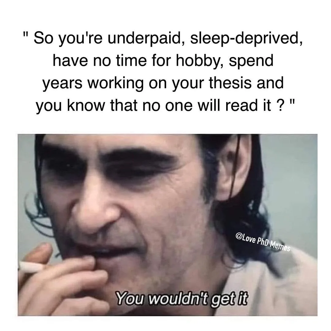 academic exploitation meme