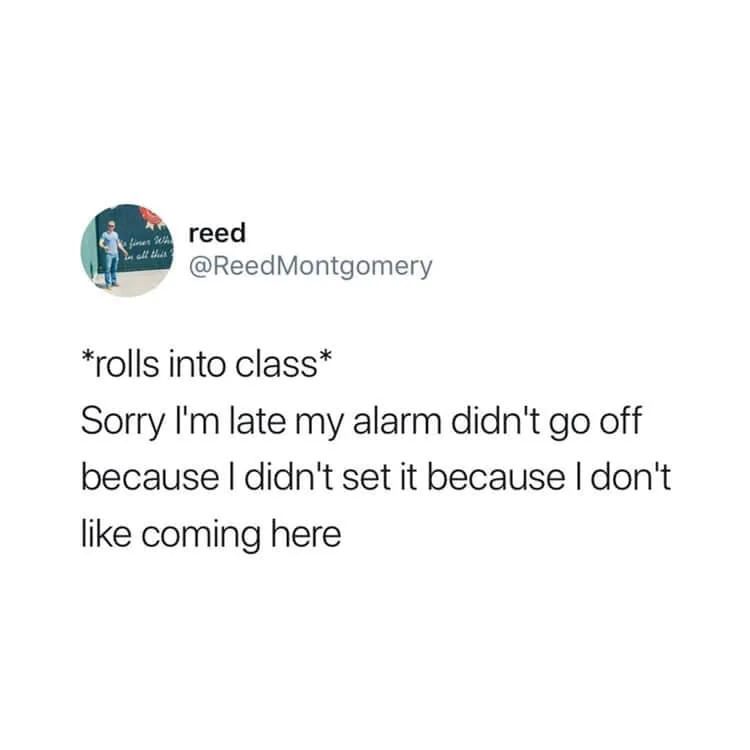 being late meme