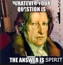 G.W.F. Hegel meme