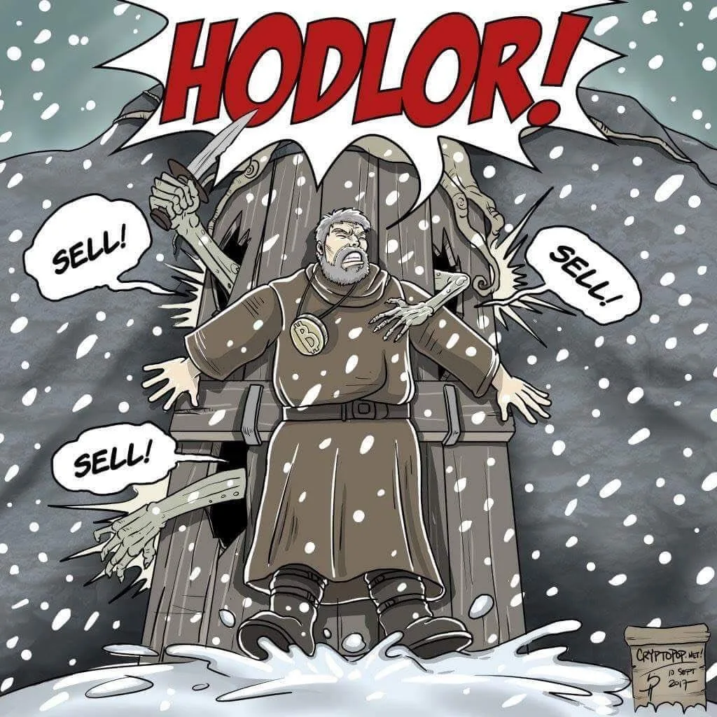HODLing meme