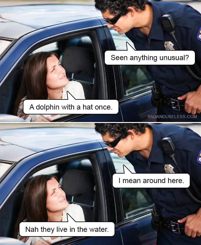 getting pulled over meme