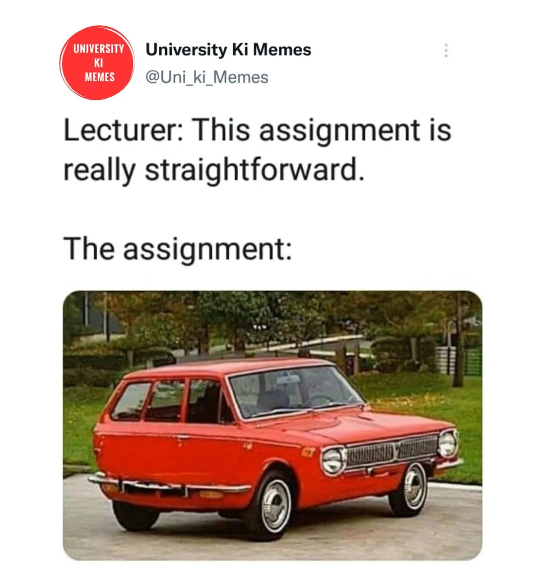 assignment meme