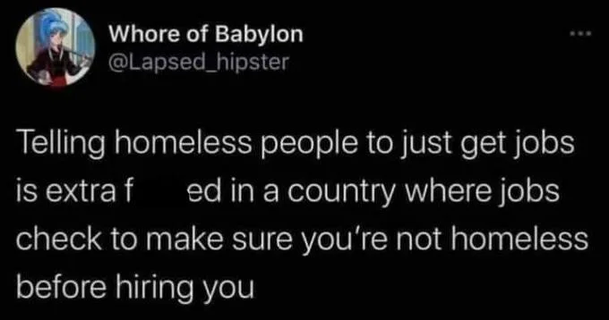 homeless meme
