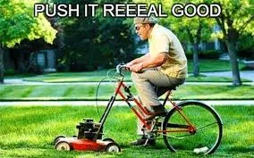mowing the lawn meme
