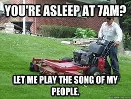 mowing the lawn meme